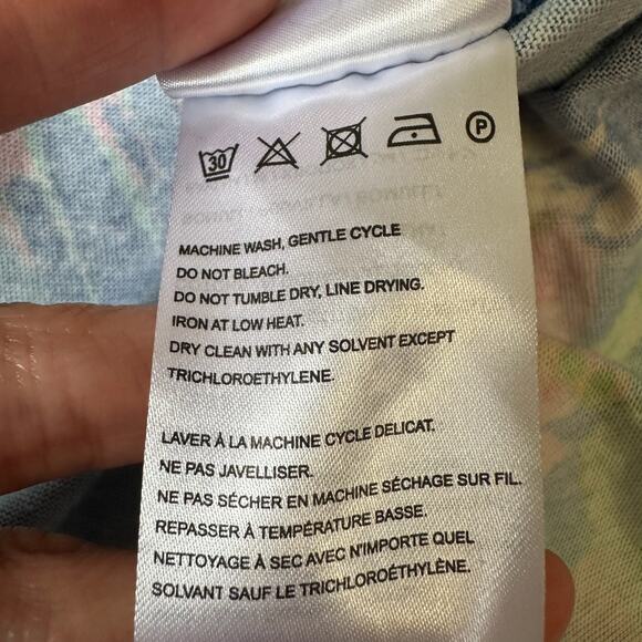 FARM RIO Painted Jungle T-Shirt Dress Multicolor Sleeveless Tropical - Picture 9 of 11